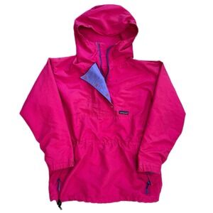 Vintage Patagonia Anorak Pullover Jacket Pink Purple Rare 80s Windbreaker Women